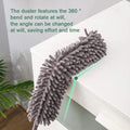 Extendable Microfiber Fan Duster shown at full length, ideal for high reach.