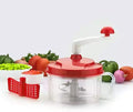 CookAura Manual Food Processor with its components laid out for easy cleaning.