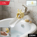 Kids sink water extender, easily attachable to a bathroom tap.