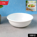 6 inch white round plastic serving bowl filled with curry served on table