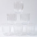 Premium transparent drinkware tumblers, set of six