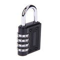 A hand demonstrating the compact size of the 4-digit combination lock.
