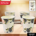 Stack of colorful disposable paper cups, ideal for hot and cold drinks.