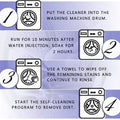 Washing machine cleaning tablets with refreshing lavender fragrance.