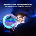 The smart night lamp providing warm light and playing music.