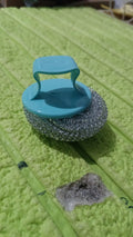 Compact and easy-to-store palm cleaning brush