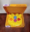 Packaging and components of the Octo Shape Sorter Toy, showcasing its contents.