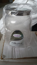 Lifestyle shot of an airtight plastic food storage jar in a modern kitchen setting.