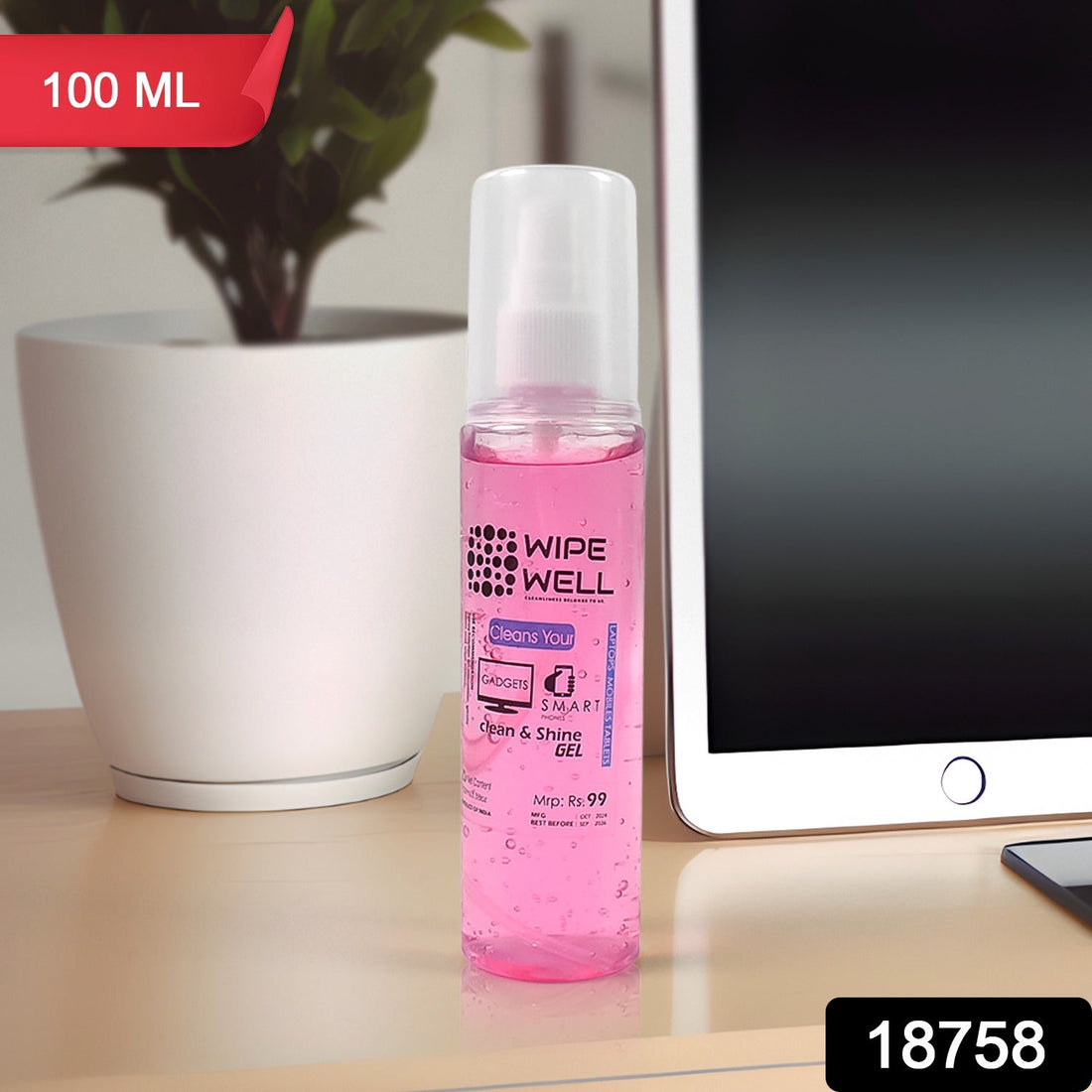 PHOBIA Screen Cleaner Gel bottle with a cleaning cloth for electronics.