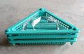 Another angle of the VoltDesk 3-tier plastic storage rack, highlighting its design.