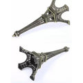 Bottom view of the detailed Paris Eiffel Tower metal craft.