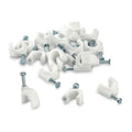 Close-up of a full pack of 100 GlimmerHome 6MM cable clips.