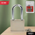 Close-up of the durable solid brass body of the Safelix padlock.