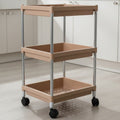 Multipurpose storage trolley arranged in a neat living space