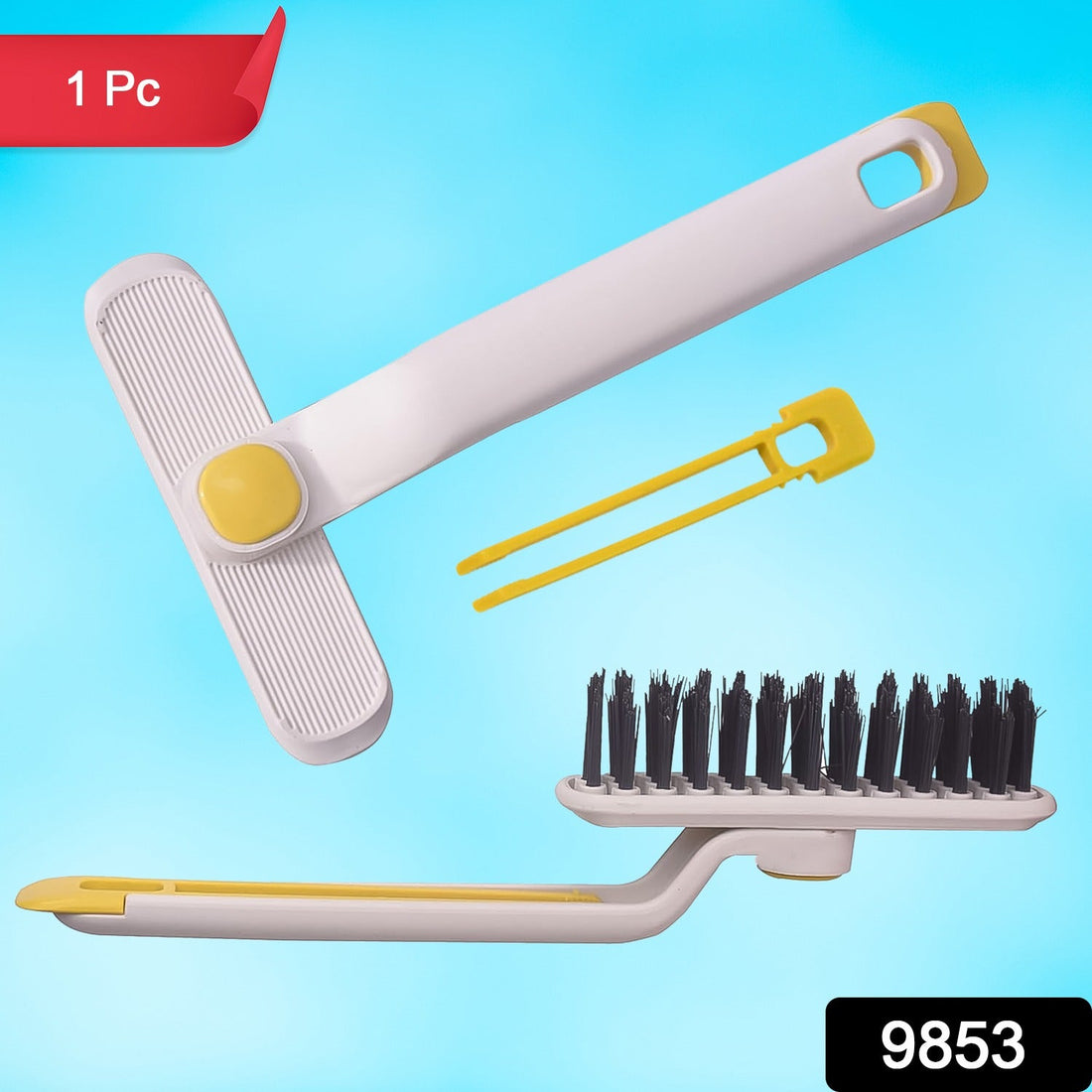 360° rotating floor cleaning brush with durable hard bristles