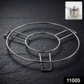 Non-slip ring trivet ensuring cookware stability on stainless steel hot pot stand
