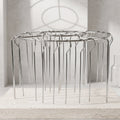 BBQ kebab stand with skewers for even cooking