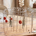 Space saving air fryer accessory for skewered dishes