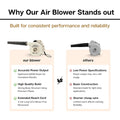 Handheld electric air blower for detailed cleaning