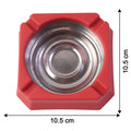 Heat-resistant ashtray shown with dimensions emphasizing compact size