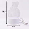 Fully lit 3D teddy bear LED night lamp