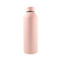 Eco-friendly reusable pink stainless steel bottle with double wall insulation