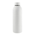 Reusable stainless steel water bottle with vacuum insulation technology