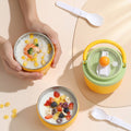 Food grade stainless steel lunch container with leak-proof design