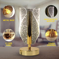 Elegant luxury crystal table lamp with bright LED bulb