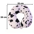 Comfortable plush U shape pillow with fun cow styling