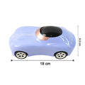 Child-friendly car shaped drinking bottle with easy flip lid