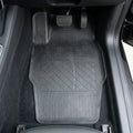 Durable rubber car floor mats with textured pattern for dirt trapping