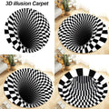 Anti-skid backing on 3D optical illusion non-woven doormat