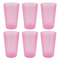 Close-up of the durable plastic material used in the plastic glass set.