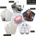 Top view of multi-purpose cleaning brush with handle
