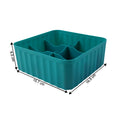 Square storage box with six sections for neat household arrangement