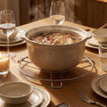Heatproof stainless steel hot pot stand for safe cooking