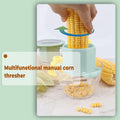 Side view of compact multipurpose manual vegetable grater design