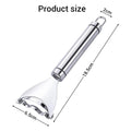 Easy peel slicer with hanging loop for convenient storage