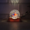 Creative visualization lamp featuring LED illuminated acrylic panel