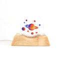 3D lamp showing detailed planet engraving with LED lighting
