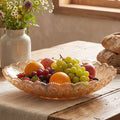 Clear glass serving dish for starters and sweets