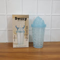 Lifestyle shot showing use of ice cream swirl tumbler bottle