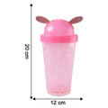 Size chart for bunny ear sipper bottle showing 500 ML measurements