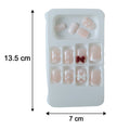 Size chart displaying various sizes of the press-on nail tips for perfect fitting.