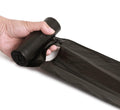 High-capacity black garbage bags, 30 x 50 inch, made from pure virgin material.