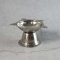 Elegant big stainless steel diya holder for oil and ghee lamps