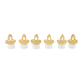 Decorative LED tealight candle with golden diya design illuminated