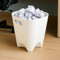 Sleek square plastic dustbin with smooth inner walls, ready for use.