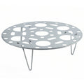 Steel steaming rack with adjustable legs for pots and bowls